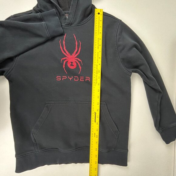 Spyder Hoodie Youth 14-16 XL Textured Logo Pullover Kangaroo Pouch Pocket *Flaw - Picture 7 of 12
